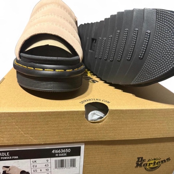 Dr. Martens Powder Pink Suede Sandals - Picture 3 of 9